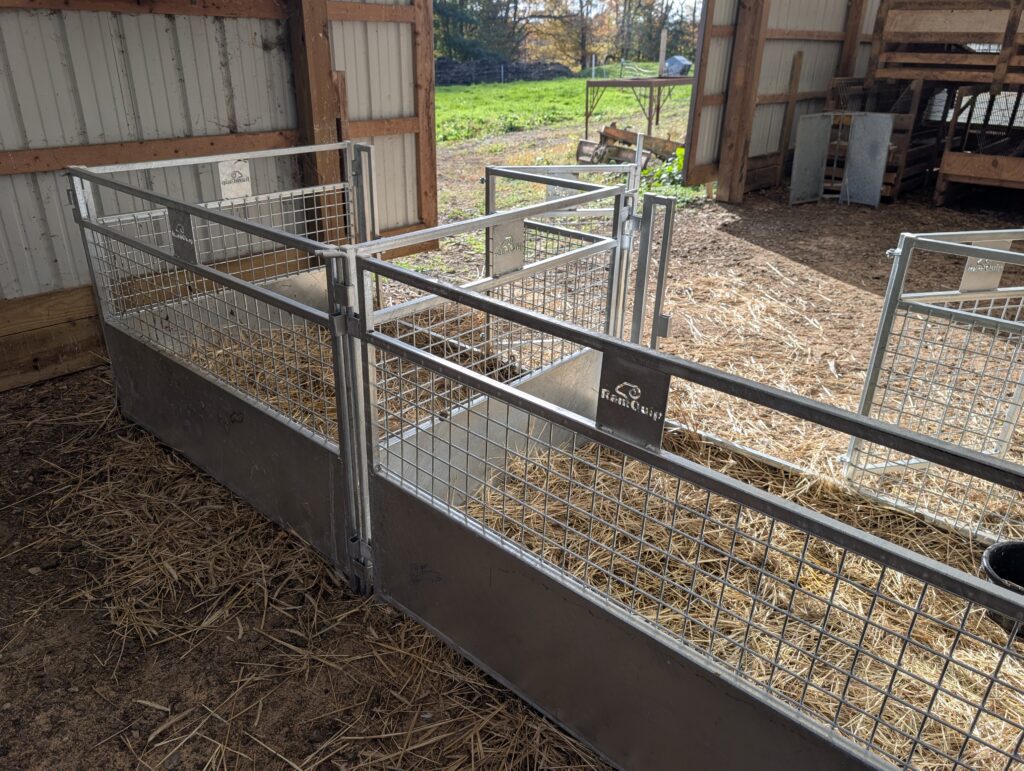 Lambing and kidding pens set up in a barn — example 2