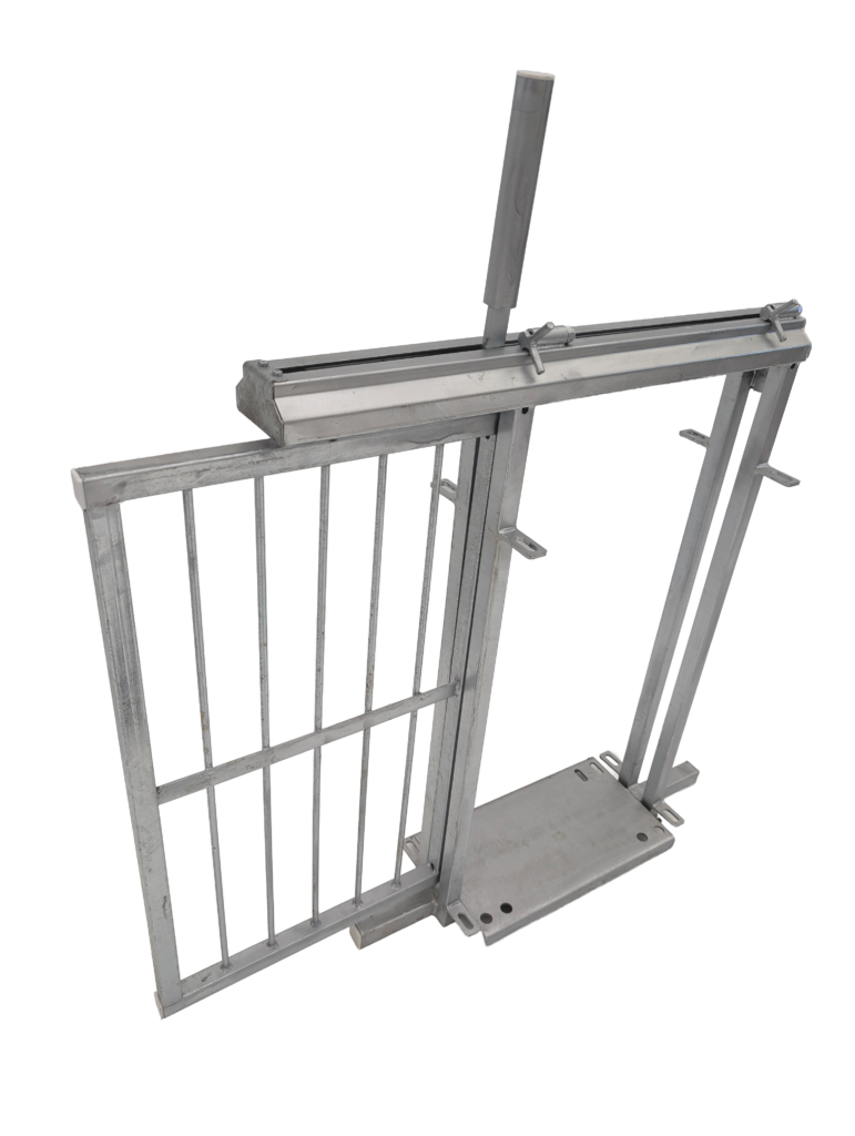 RamQuip Rolling Stop Gate — open position